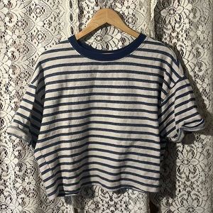 Striped cropped t-shirt